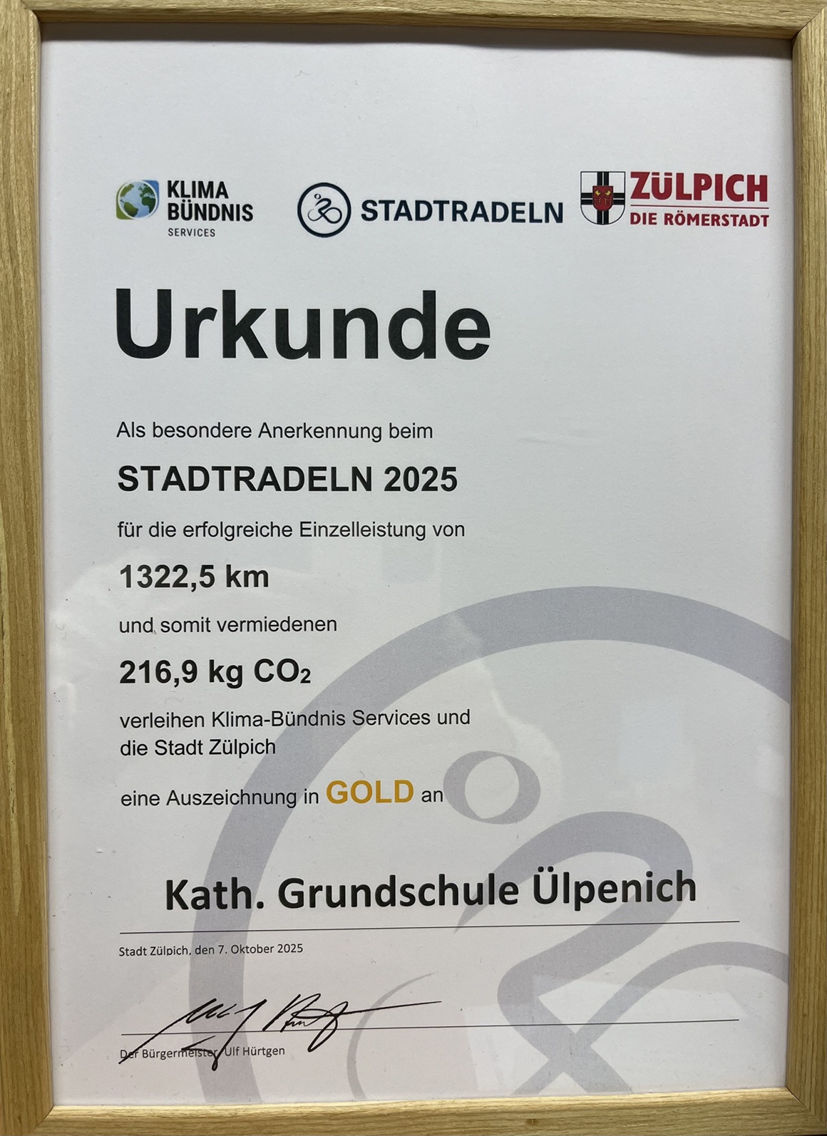 Stadtradeln 2025 Urkunde